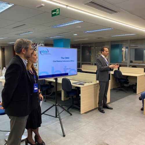 Pessoa fazendo apresentação para o time